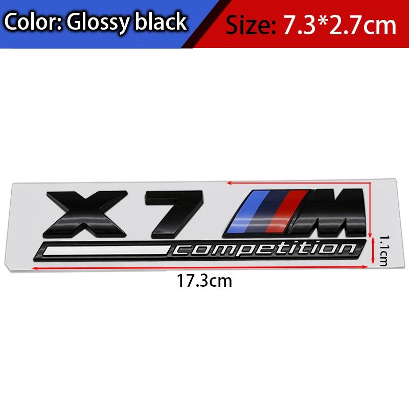 ABS Tricolor M mark Competition For BMW 7m 8x1m X2M X3M X4M X5M X6M X7M x 5 Car Trunk Badge Emblem Thunder Edition Sticker Z111