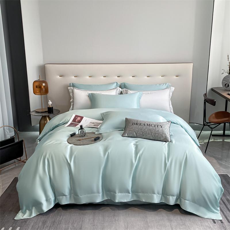 Набор из четырех предметов Lenzing Tencel Cool, 100 нитей, мытые однотонные пододеяльники