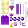 Набор из 68 предметов 5D DIY инструменты и аксессуары для алмазной живописи с ручками разных размеров, для создания искусства и ремесел, пинцет для мозаичной живописи