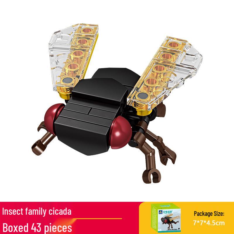 Кай Чжи Совместимая Лего Игрушка Насекомое: Mantis Конструктор для детей, Развивающий пазл с животными в подарок