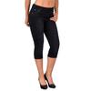 (M-3XL) Women Jeans Skinny High Waist Plus Size Cropped Denim Capri Pants for Daily Life
