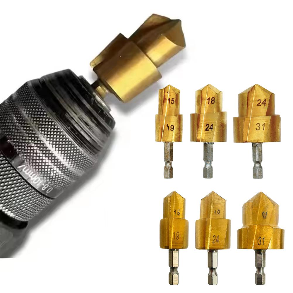 3 шт. Ppr Подъемное Ступенчатое Сверло Замена Практичное Многоцелевое Подшипниковая Сталь Профессиональное 20/25/32 мм Шестигранный Хвостовик