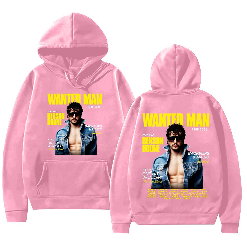 Benson Boone Wanted Man Tour 2026 Hoodies Men Women Clothing Fashion Long Sleeve Sweatshirts Casual Hip Hop Pullovers