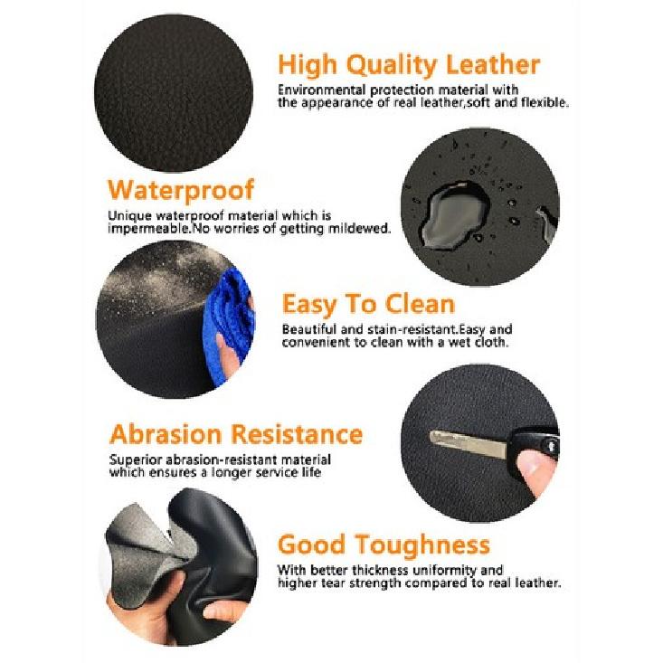 Black Leather with Red Line Car Center Armrest Box Cover For Honda Accord 13-17