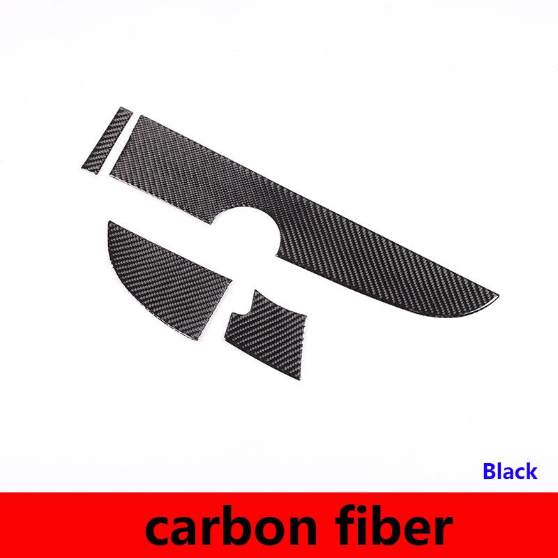 For Fiat 500 2011- Real Carbon Fiber Car Car Central Control Panel Trim Cover Sticker Car Accessories
