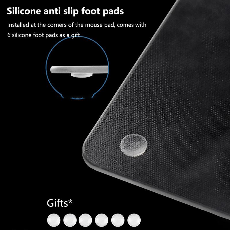 Transparent Glass Gaming Optical Mouse Pad E-Sport Fps Gamer Accessories Professional Mouse Mat Mousepad For Laptop Pc Computer