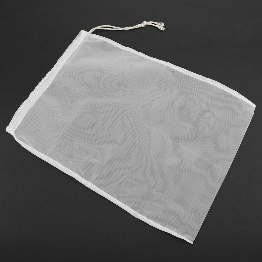 2pcs 100 Mesh Mesh Filter Bag Nylon Straining Bag Reusable Wine Filter Bag Cider Making
