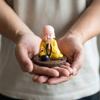 Wealth Coming Solar Nodding Buddha Toys Nodding Buddhist Monk Figurines  Desktop Mascot