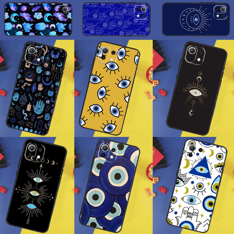 Синий чехол 'Сглаз' для Xiaomi 14T 11T 12T 13T Pro 13 14 15 Ultra POCO X7 Pro X3 X5 X6 F5 F6 M6 Pro