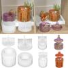 Jar Molds Storage Box Silicone Molds Lace Jewelry Box Epoxys Resin Moulds Container Molds for DIY Art Crafts Making