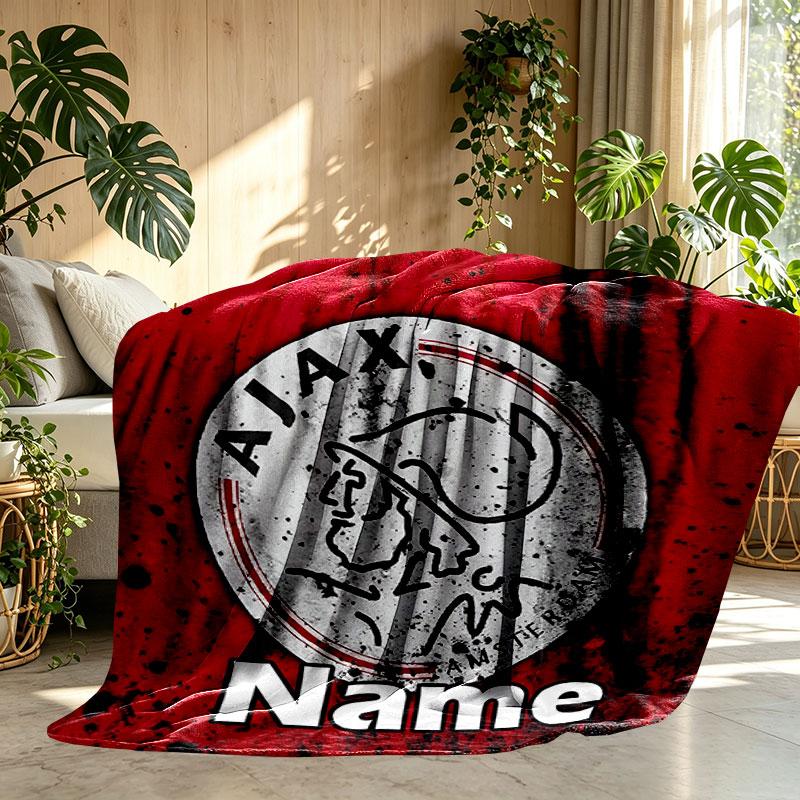 Custom Name Personalized Ajax Print Blanket, Home Decor, Bedroom, Sofa, Camping, Couch, Gifts for Birthday Christmas