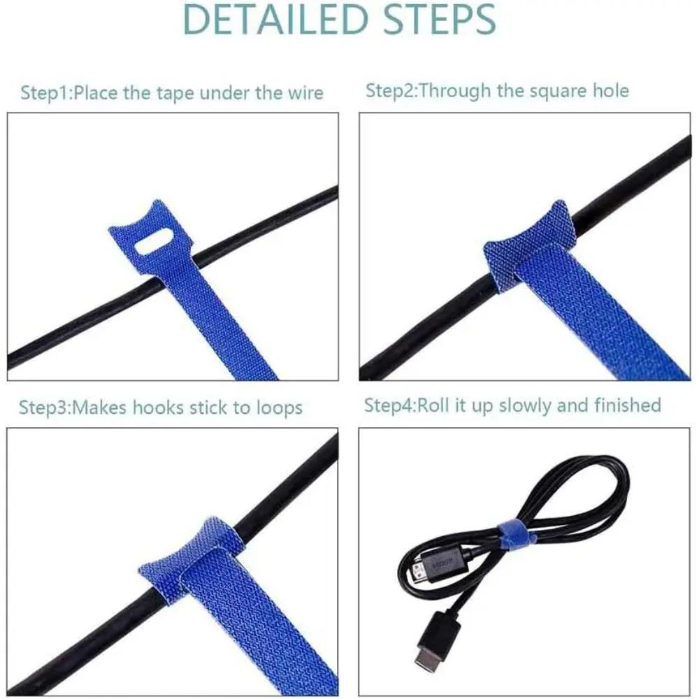 Releasable Cable Ties Plastics Colored Reusable Cable Ties Nylon Loop Wrap Zip Bundle Ties Cable Tie Wire