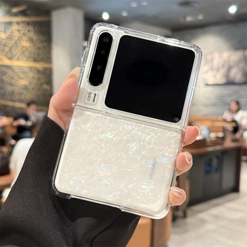 Применимо к чехлу для мобильного телефона Huawei purax, новый белый узор ракушки, чехол-книжка PuraX collector's edition PURA