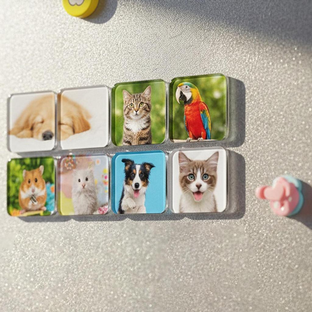 Fridge Magnet Set Kitchen Decor Accessories 10-Pieces Sticky Magnets For Refrigerator Whiteboard Office Apartment Pantry Hotel