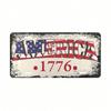 Америка 1776 Патриотический Флаг Номерной Знак Автомобильный Знак Винтажный США Алюминиевый Аксессуар