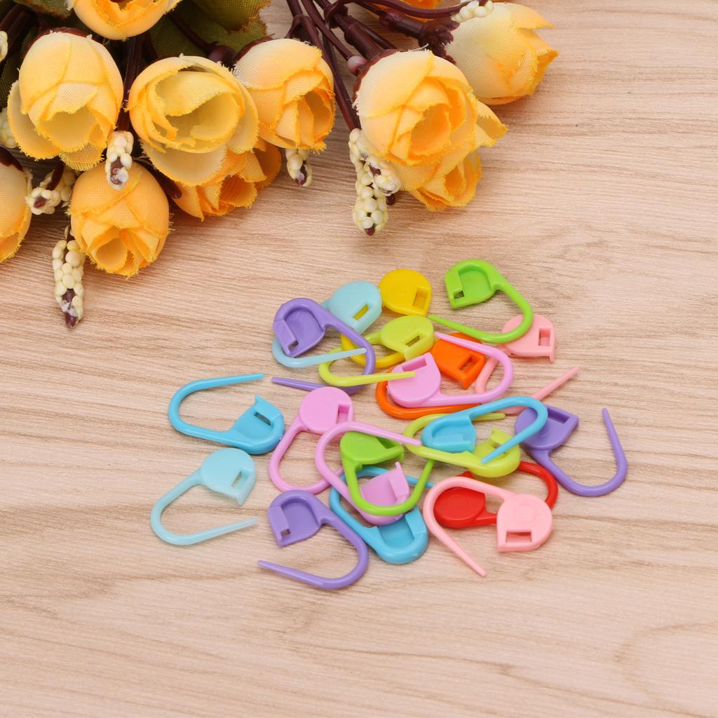 Marker Crochet 20Pcs Colorful Knitting Sewing Weaving Samll Pin Tool for Counter Knitting Needles Amount Accessory
