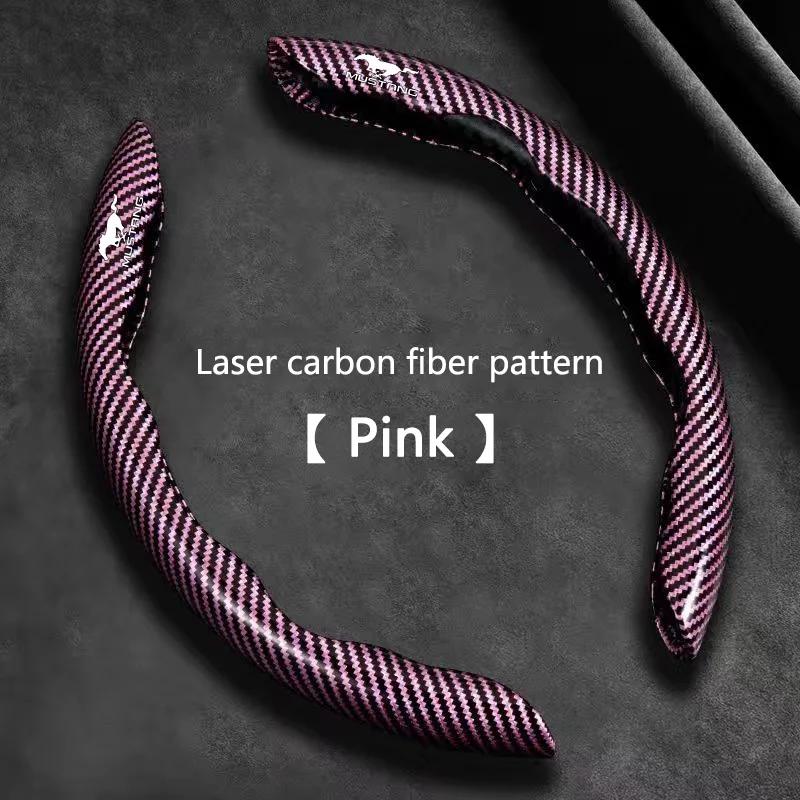 New 2026 Car Sticker Ford New 2025 Hot New Carbon fiber Car Steering Wheel Cover Non-slip Protector Sleeves For Mustang Ford Fie
