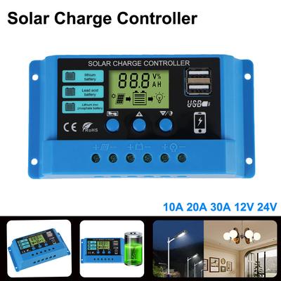 Контроллер заряда солнечной батареи MPPT PV регулятор цветной экран для литий-железо-фосфатных/свинцово-кислотных/литиевых аккумуляторов аксессуары для дома