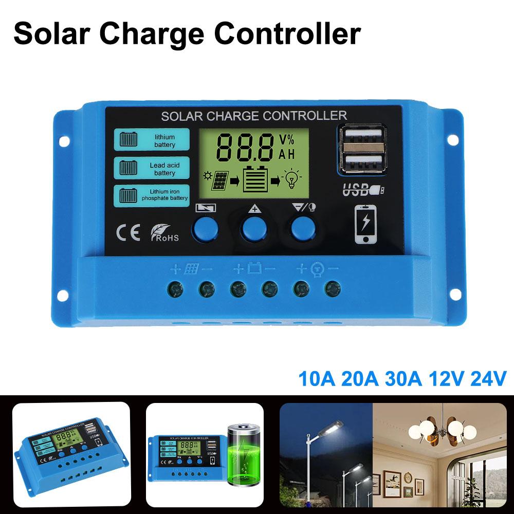 Контроллер заряда солнечной батареи MPPT PV регулятор цветной экран для литий-железо-фосфатных/свинцово-кислотных/литиевых аккумуляторов аксессуары для дома