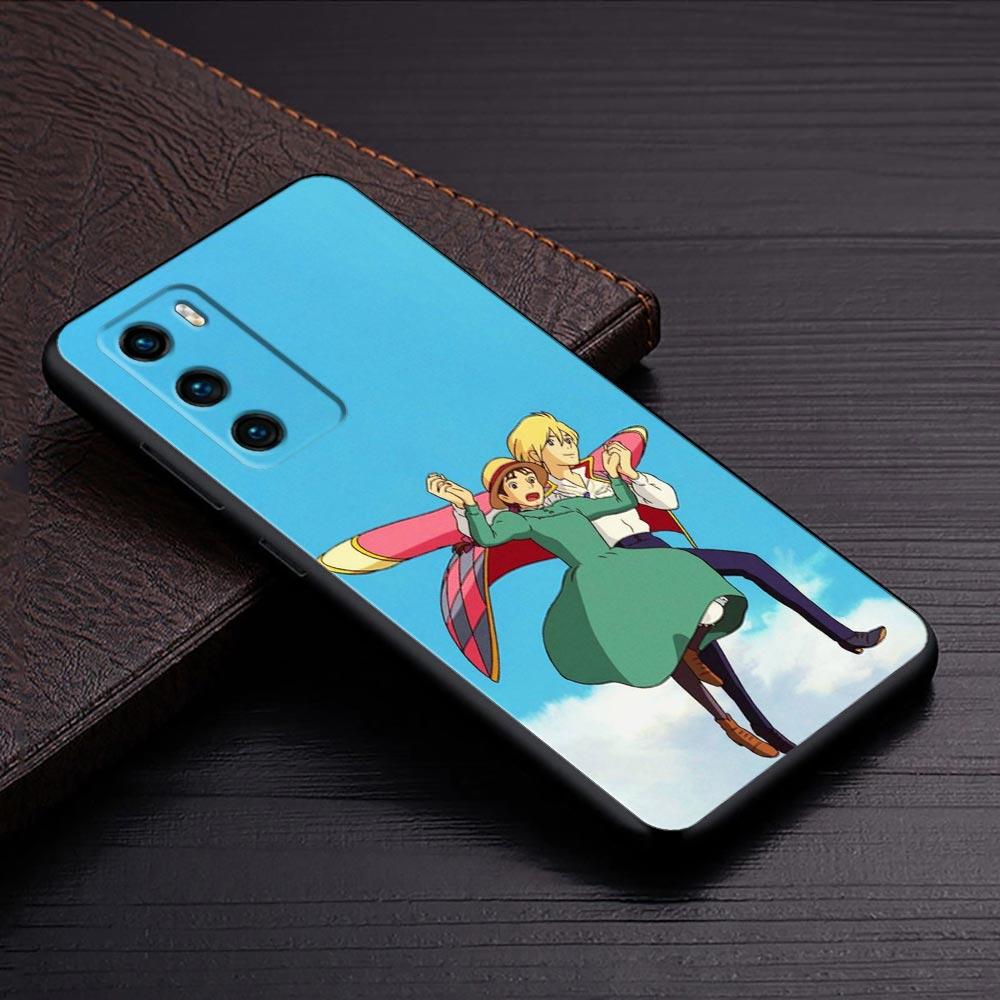 Чехол для телефона Huawei P30 P40 P20 Lite P50 Pro P Smart Z 2019 2020, чехлы Fundas Cover Миядзаки Хаяо аниме «Ходячий замок Хаула»