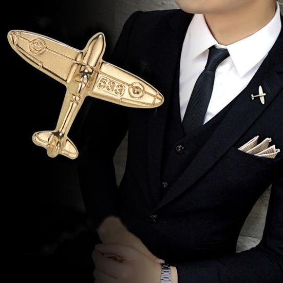 Брошь в форме самолета унисекс, булавка для костюма, воротник рубашки, значок, аксессуар, подарок
