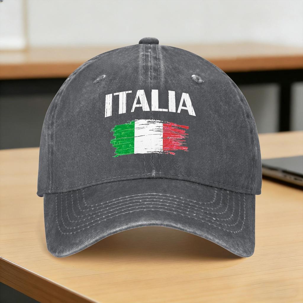 Бейсболка Italia Итальянский флаг Винтаж Весна Стильные Хип-хоп Кепки Пара WoУнисекс Принт Для улицы Спортзал Оптовая продажа Бейсболок