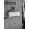Paper Towel Holder Stainless Napkin Holder Steel Bathroom Towel Holder Organizer Black