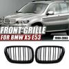 Для BMW X5 E53 1999 2000 2001 2002 2003 Решетка бампера автомобиля Передняя решетка радиатора Черная Запасная автозапчасть Внешние аксессуары