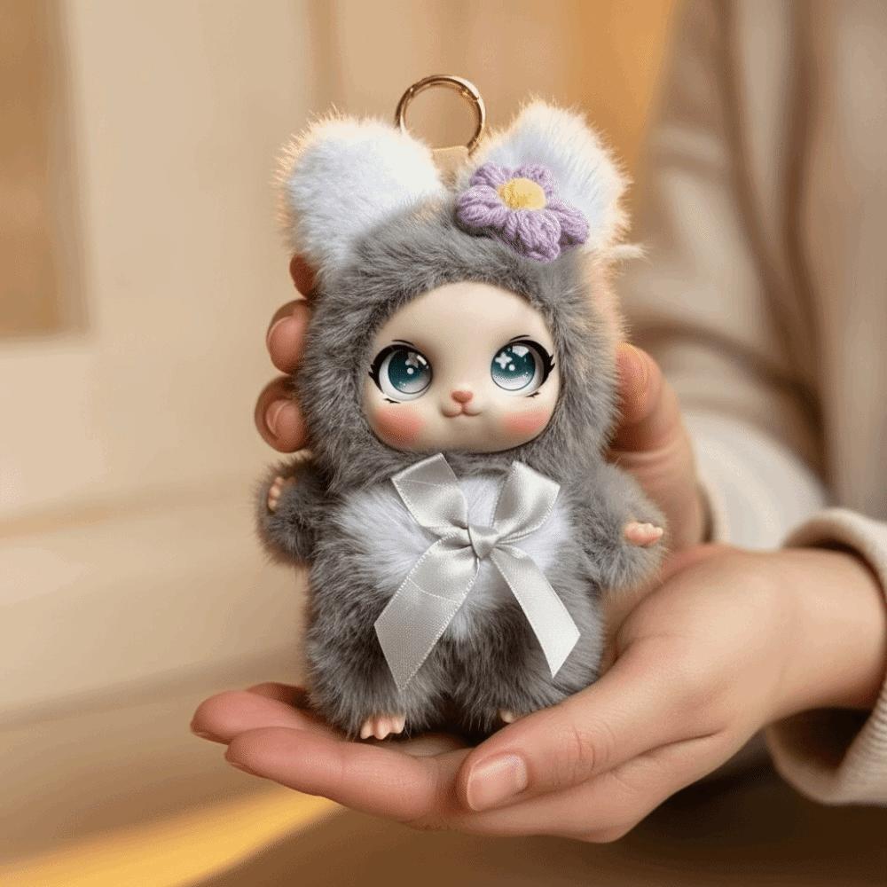 Bag Hanging Rabbit Plush Keychain Bunny Plush Doll Pendant Kids Christmas Gifts