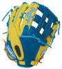 Rawlings MLB COLOR SYNC Baseball Soft Outfielder inches HOH® Glove, Baseball, Model, GR6HMY795FW, Yellow/Royal, 12.8 (Right-handed throw)