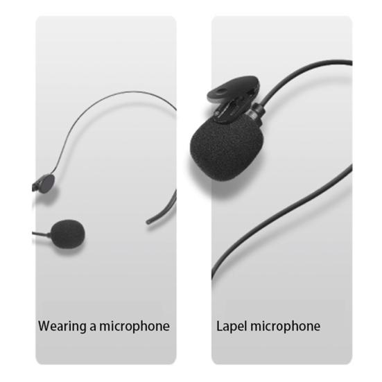 Портативный петличный/гарнитурный микрофон UHF, беспроводной обучающий микрофон, приемник-передатчик