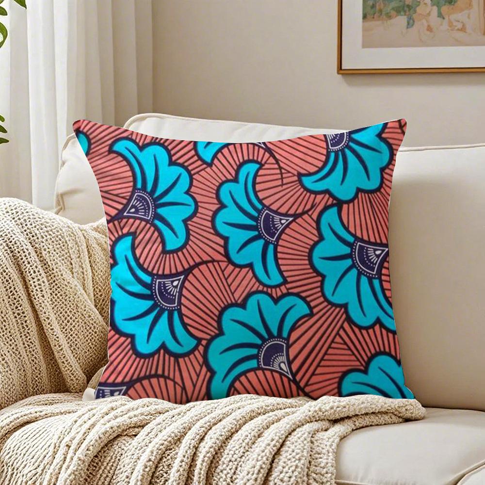 Bold Cultural Pattern Style Print Cushion Cover Linen Pillowcase Soft  for Sofa Bed Home Room Decor