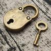 Old Vintage Style Metal Locks Mini Padlock Small Luggage Box Key Lock Bronze Color Home Usage Hardware Decorations