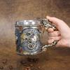 Средневековая стимпанк кружка-дракон Ренессанс Механические драконы Пивная кружка Танкард Нержавеющая кофейная чашка Подарок ко Дню отца