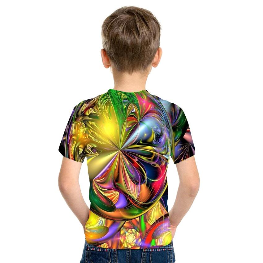 Baby Boy Cartoon Casual T-shirt Girl Abstract Fashion T-shirt Summer Short-sleeved O-neck T-shirt