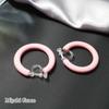 Серьги для женщин Популярные серьги Painless Light Pink Light Pink Толстые Большие 40 мм Серьги-кольца Серьги из смолы Miyabi Grace Miyabi Grace Непроколотые
