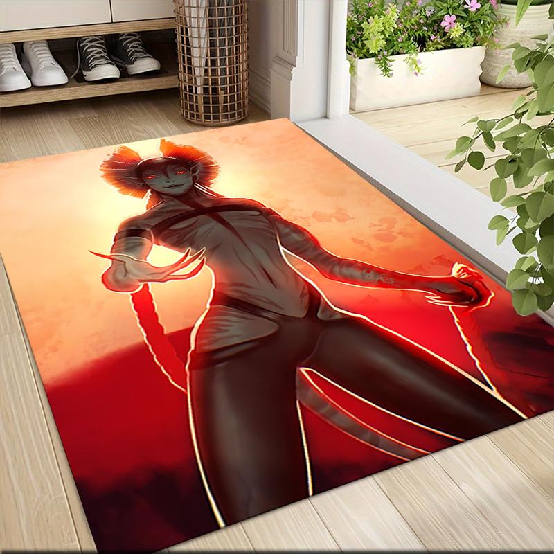 1Pc Fantasy Warrior Couple Carpet Rug Customizable Soft Washable Antislip Home Living Room Sofa Mats Personalized Rug 0917285