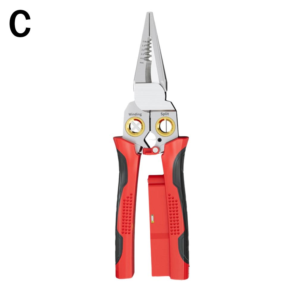 Многофункциональные плоскогубцы электрика 8-в-1, плоскогубцы из нержавеющей стали для зачистки проводов, плоскогубцы с игольчатым носом с электрическими измерениями