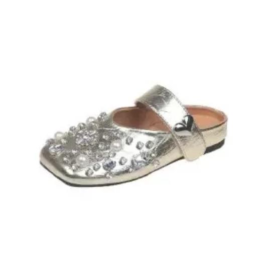 Женские туфли с пряжкой и ремешком, женские туфли на плоской подошве, модные, с бисером, ежедневные бестселлеры, женские туфли на плоской подошве, новые, с квадратным носком, на низком каблуке