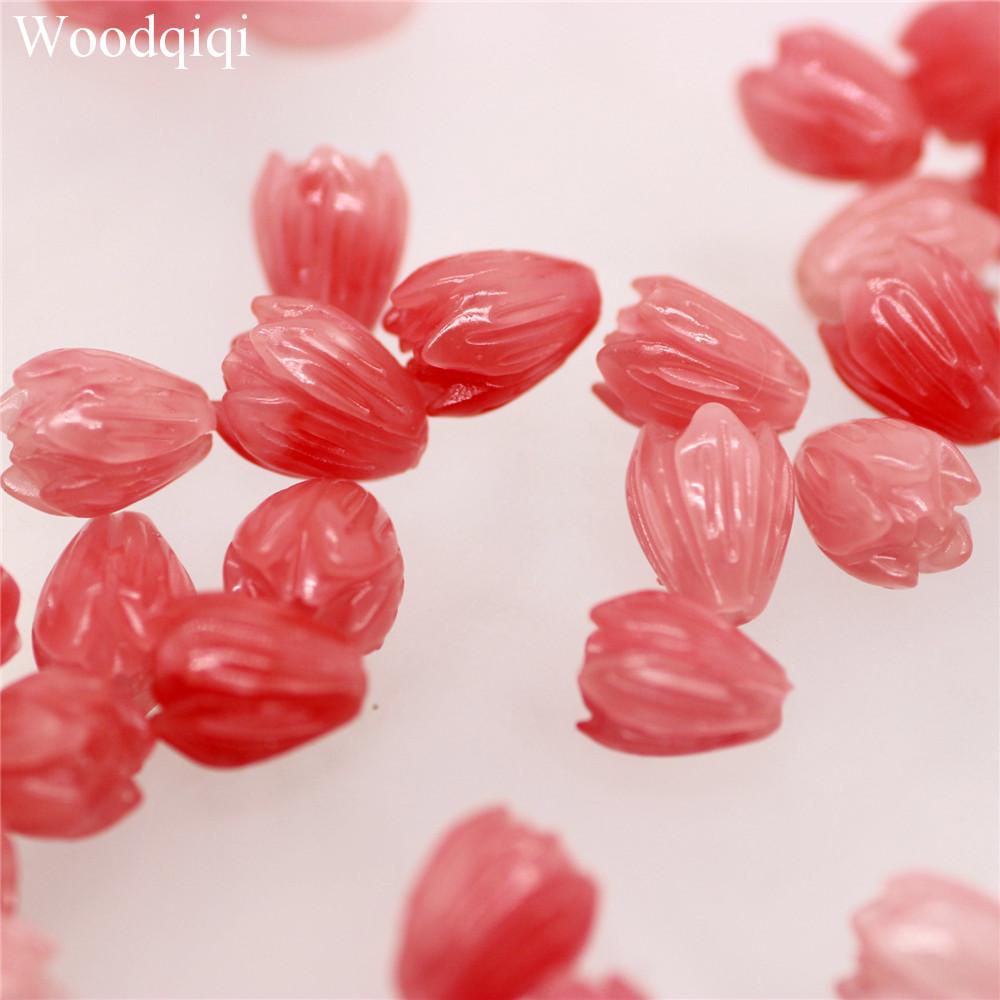 10 шт. 7*9 мм красочные коралловые ракушки, пудра, прессованный цветок, маленький бутон цветка, маленькая роза, свободные бусины, сделай сам, кулон, серьги, изготовление ювелирных изделий