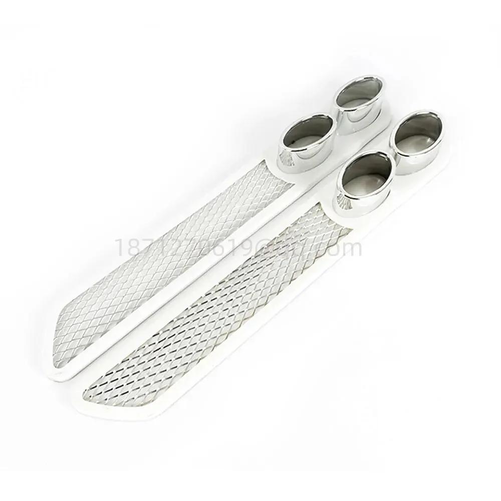 1 пара универсальная вентиляционная решетка выхлопная труба глушителя автомобильный стиль поддельный декоративный автомобиль декоративная фурма поддельное выхлопное отверстие