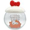 Стильный стеклянный контейнер Sanrio Candy с 10 x 11 320 SAN4797 "Hello Kitty", Горшок, Лента, Белый, Прибл.. см, мл,