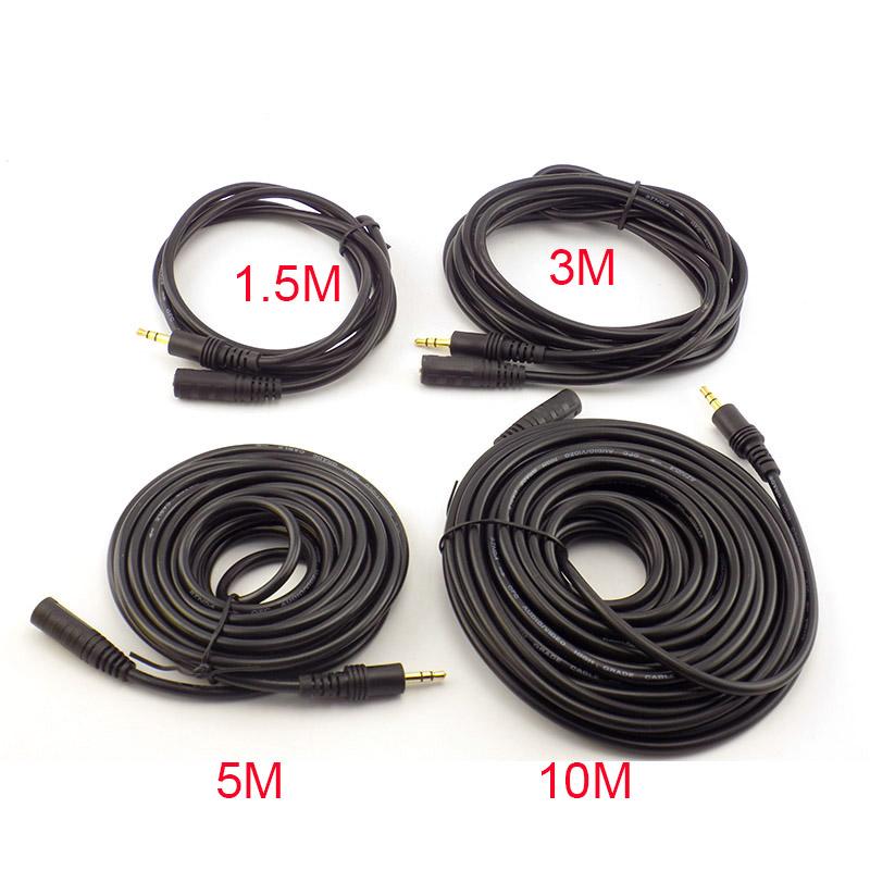 1.5/3/5/10M DC 3.5mm Jack Male To Female Headphone Extension Cable AUX Audio Stereo For PC AV Audio Speaker
