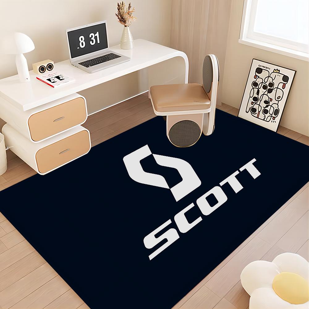 S-Scott Bike Logo Bathroom Mat Non-Slip Laundry Room Mat Laundry Decor Balcony Child Living Room Toilet Rug