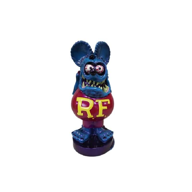 Милая ПВХ коллекционная фигурка Rat Fink с привлекательными цветами и в упаковке