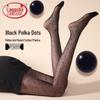 Women's Sexy Black Sheer Pantyhose with Polka Dot & Heart Patterns