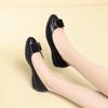 Middle-Aged And Elderly Mothers' Shoes Comfortable Spring And Summer New Single Shoes Flat Sole Mothers' Soft Sole Black Shoes
