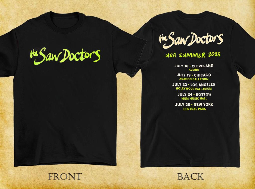 Винтажная футболка группы The Saw Doctors Все размеры от S до 5XL 2F984