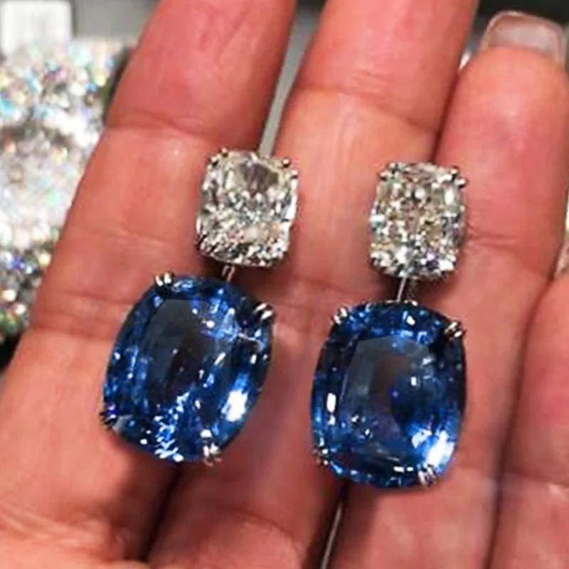 Миланские Новые Геометрические Ретро Серьги с Инкрустацией Кристаллами для Женщин Dongdamen Зеленый Этнический Стиль Высококачественные Украшения
