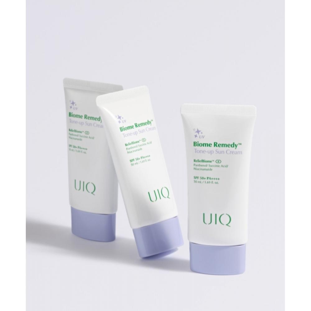 Uiq [2 шт.] Biome Remedy Tone Up Sun Cream Фиолетовый Двойной Специальный Набор 50 мл + 50 мл